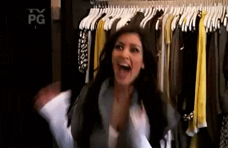 kim excited